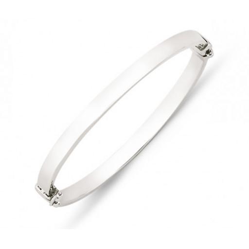 Sterling Silver Polished Hinged Baby Bangle Gift Box