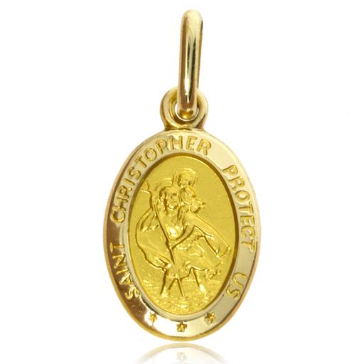 Sterling Silver St. Christopher Oval Pendant – 925 Italy – Personalizable Engraving Option