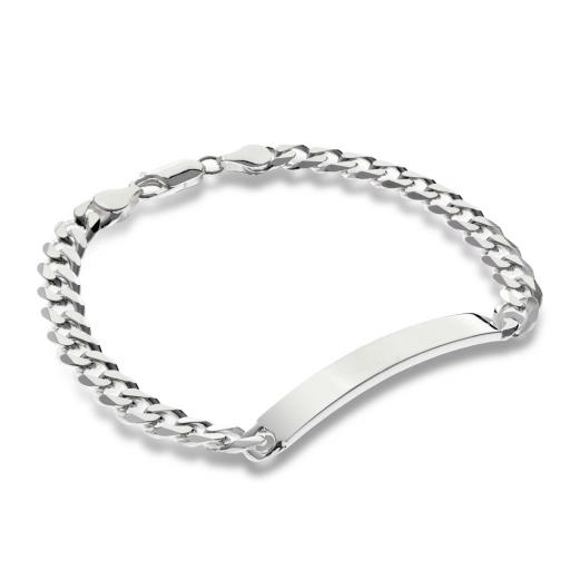 Sterling Silver 8.4" Gents ID Bracelet