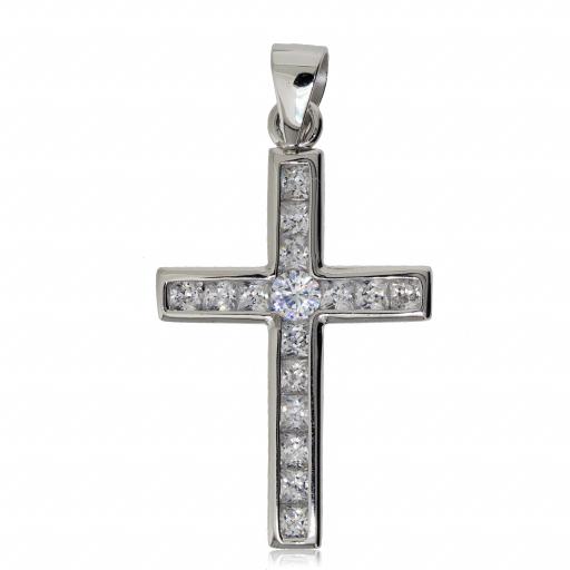 925 STERLING SILVER CHARM CZ CUBIC ZIRCONIA CROSS PENDANT CRUCIFIX ROSARY GIFT BOX