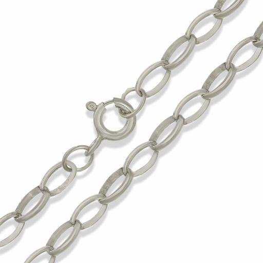 925 Sterling Silver 16" 18" 20" 22" 24" Oval 3.8mm Belcher Rolo Chain Necklace