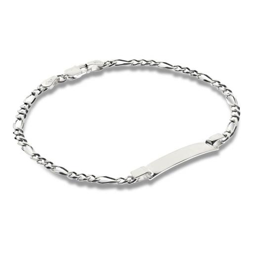 Sterling Silver 7.5" Ladies Lightweight Figaro Bracelet