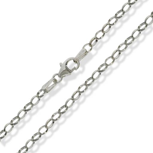 Sterling Silver 16" 18" 20" 22" 24" 30" 3.0mm Oval Belcher Chain
