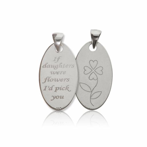 Sterling Silver Daughter Flower Pendant