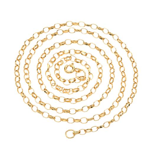 375 9ct Gold 16" 18" 20" 22" 24" Faceted 2.3mm Oval Belcher Chain