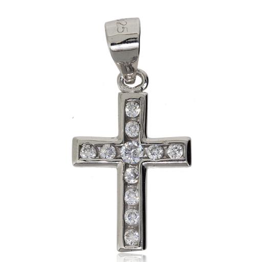 925 STERLING SILVER CHARM CZ CUBIC ZIRCONIA CROSS PENDANT CRUCIFIX ROSARY GIFT BOX