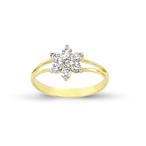 9ct Gold CZ Star Ring