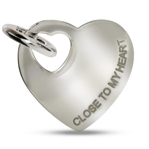 925 Sterling Silver Heart Padlock Ingot Close To My Heart