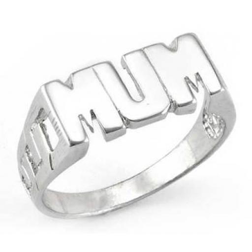 thumbnail image 2 of 925 Sterling Silver Sister Ring – Polished Band, Personalized Name, Gift Boxed 2 of 4