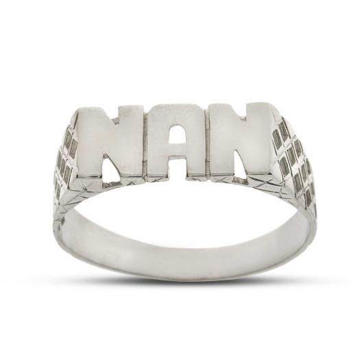 Sterling Silver Polished Nan Ring Basket Side