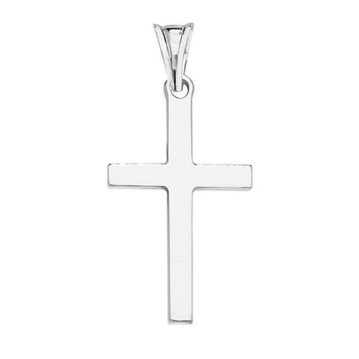 925 Sterling Silver Polished Square Cross Pendant