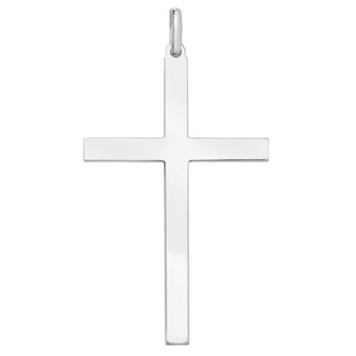 925 Sterling Silver Polished Square Cross Pendant