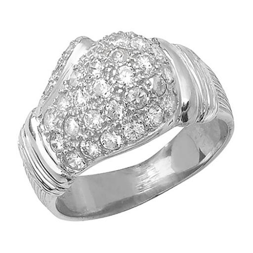 Gents Sterling Silver CZ Boxing Glove Ring