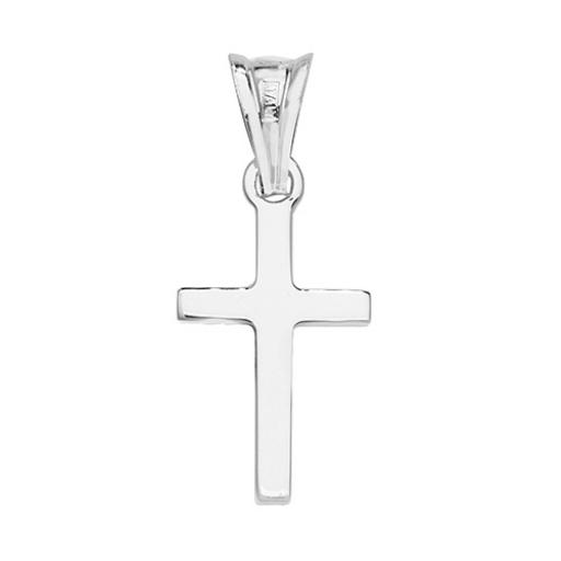 925 Sterling Silver Polished Square Cross Pendant