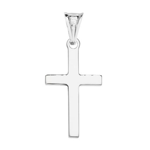 925 Sterling Silver Polished Square Cross Pendant