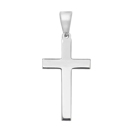 925 Sterling Silver Polished Square Cross Pendant