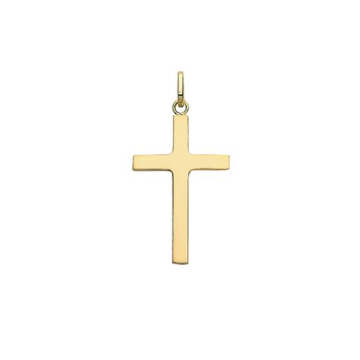 9ct Yellow Gold Polished Square Cross Pendant