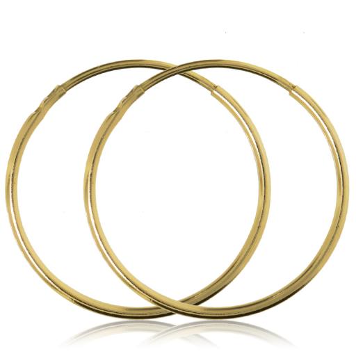 9ct Gold Hoop Earrings Plain Sleepers 10mm 12mm 14mm