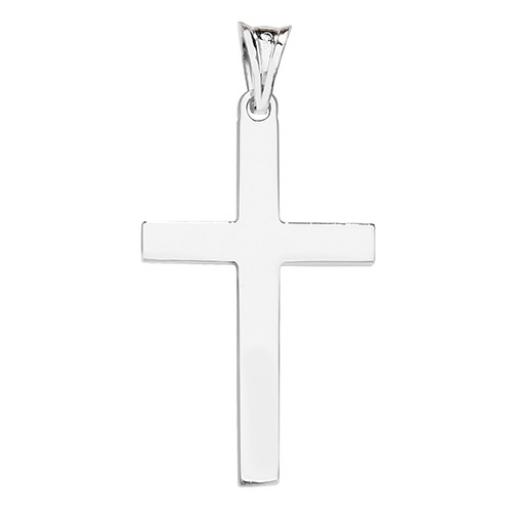 925 Sterling Silver Polished Square Cross Pendant