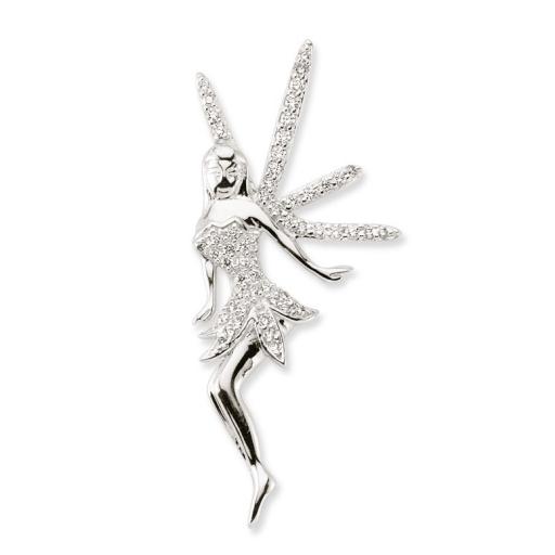 Sterling Silver CZ Winger Angel