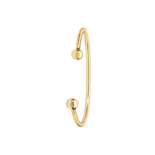 9ct Gold Yellow Childrens 2.0mm Round Solid Torque Ball Bangle