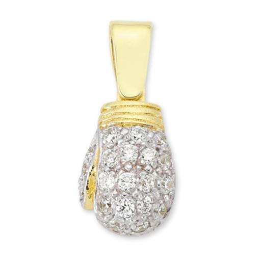 375 9ct Gold Cubic Zirconia Single Boxing Glove Pendant