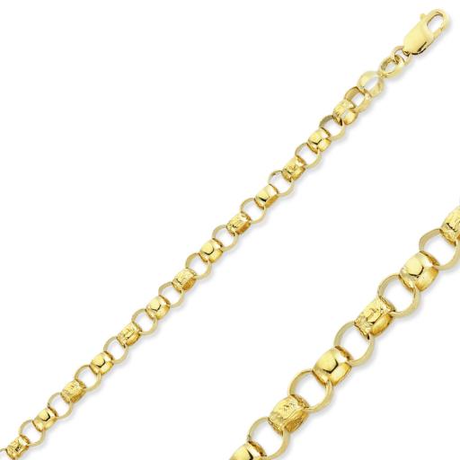 9ct Yellow Solid Gold Heavy Round Belcher Chain