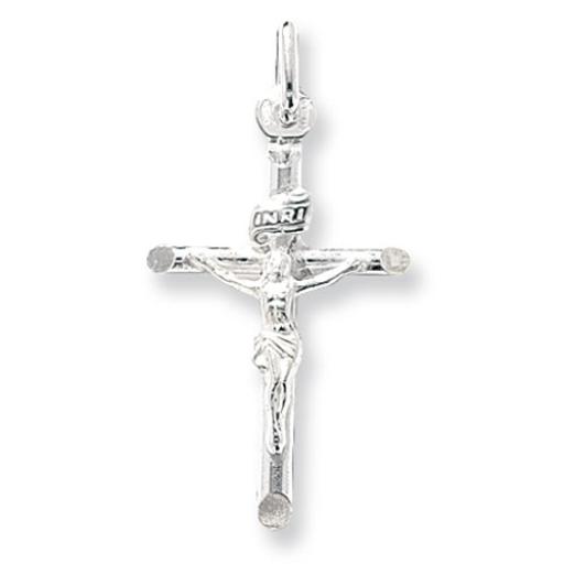 925 Sterling Silver Tube Crucifix Cross