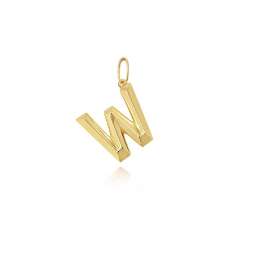 9ct Gold Initial W Pendant