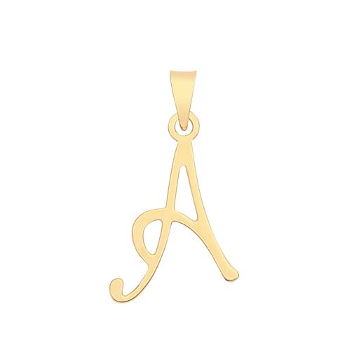 9ct Gold Script Initial Pendant