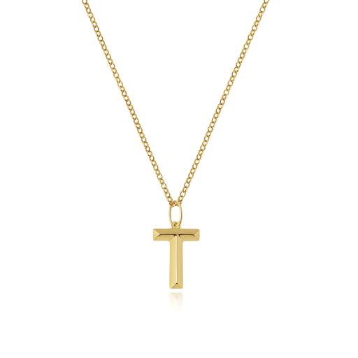 9ct Gold Initial T Pendant