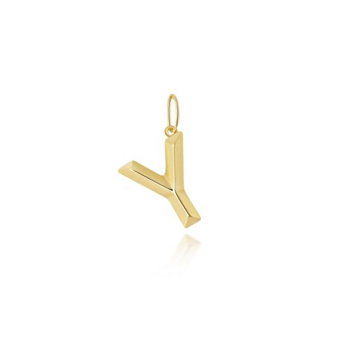 9ct Gold Initial Y Pendant