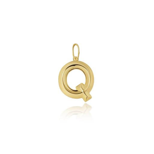 9ct Gold Initial Q Pendant