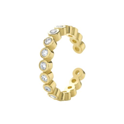 9ct Gold Single CZ Polo Ear Cartilage Cuff