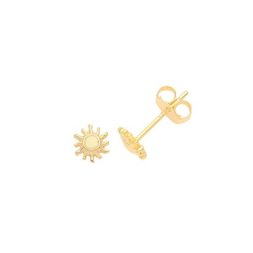 Silver Gold Plated Sun Studs