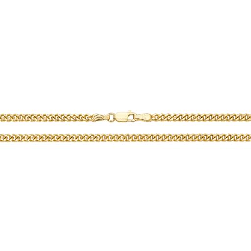 9ct Gold - 2.8mm Close Curb Chain  20" 22" 24" 26"