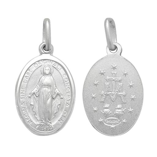 925 Sterling Silver 21x14mm Miraculous Medal Madonna
